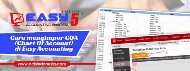 Cara mengimpor COA di Eas Accounting